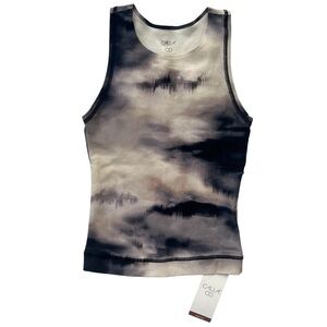 CALIA ESSENTIALS Womens Size XXS Daybreak Ardosia Slate Fitness Cropped Tank Top